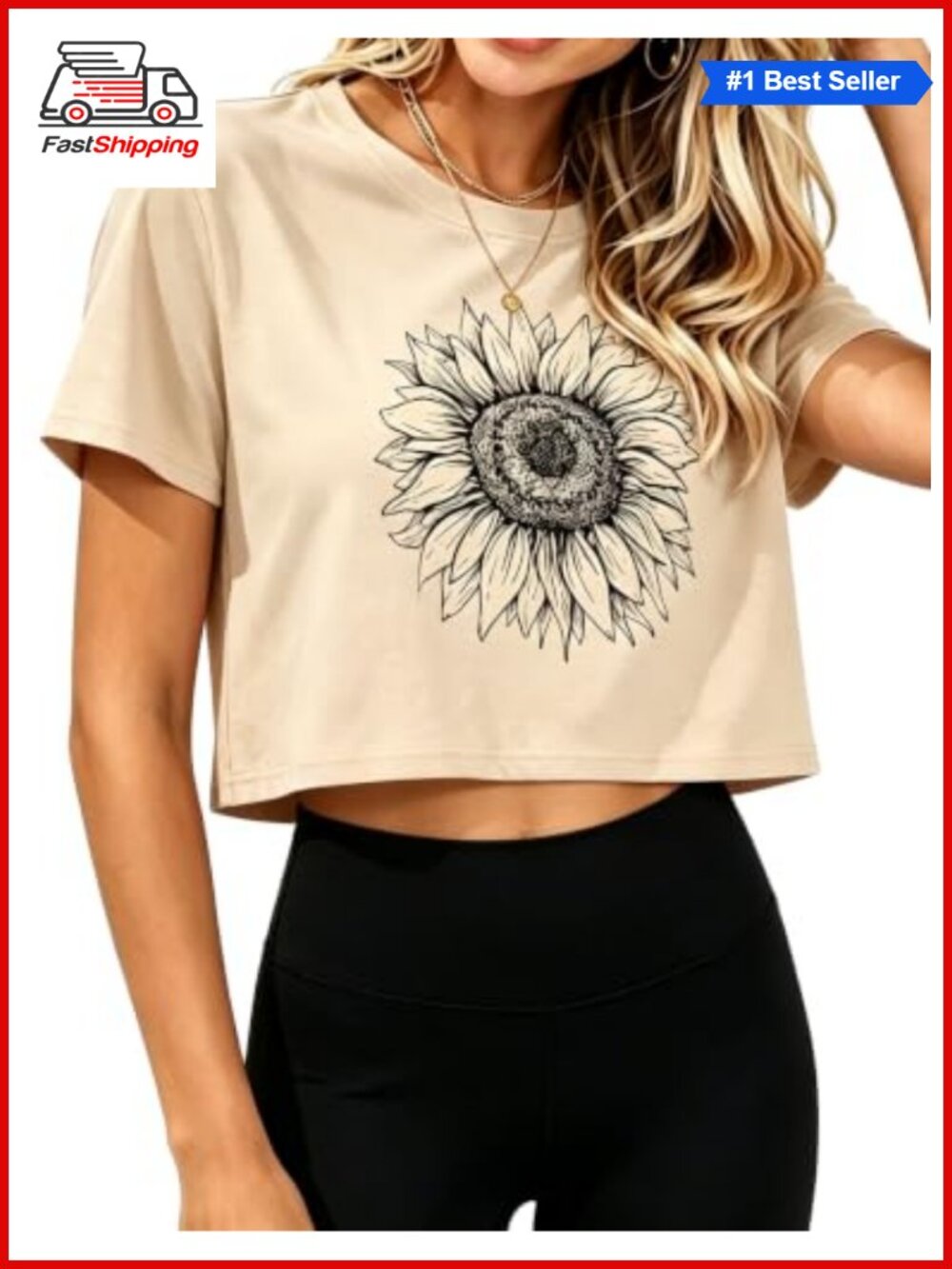 ✨ CHICGAL Womens Crop Top Short Sleeve Round Neck Loose Fit Summer T-Shirt